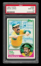 1983 Topps Set-Break #365 Dave Lopes PSA 10 GEM MINT
