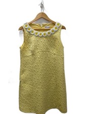 RED VALENTINO Sleeveless Dress 46 Polyester YLW 0000031314