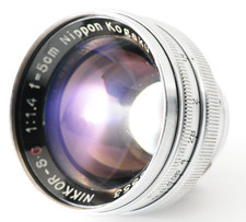 Exc 4 Nikon Nippon Kogaku Nikkor-S.C 5cm 50mm f/1.4 MF Lens S Mount From JAPAN
