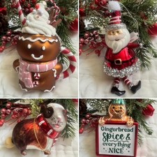 Holiday Lane ORNAMENT Choose Cocoa Gingerbread Man Hamster Santa Nice Spice NEW