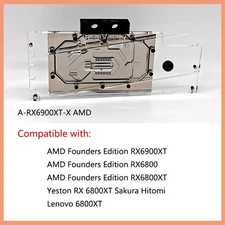 Granzon GPU Water Block For AMD RX6900XT 6800XT Reference Edition / A-RX6900XT-X
