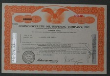 Commonwealth Oil Refining Company, Inc. 1961 5 Shares