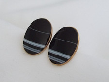 Vintage 12k GOLD FILLED ONYX CUFFLINKS by COR...