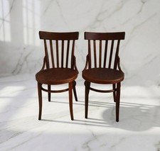 Vintage Bentwood Thonet Style Bistro Chair Mid Century Wooden Cafe Europe