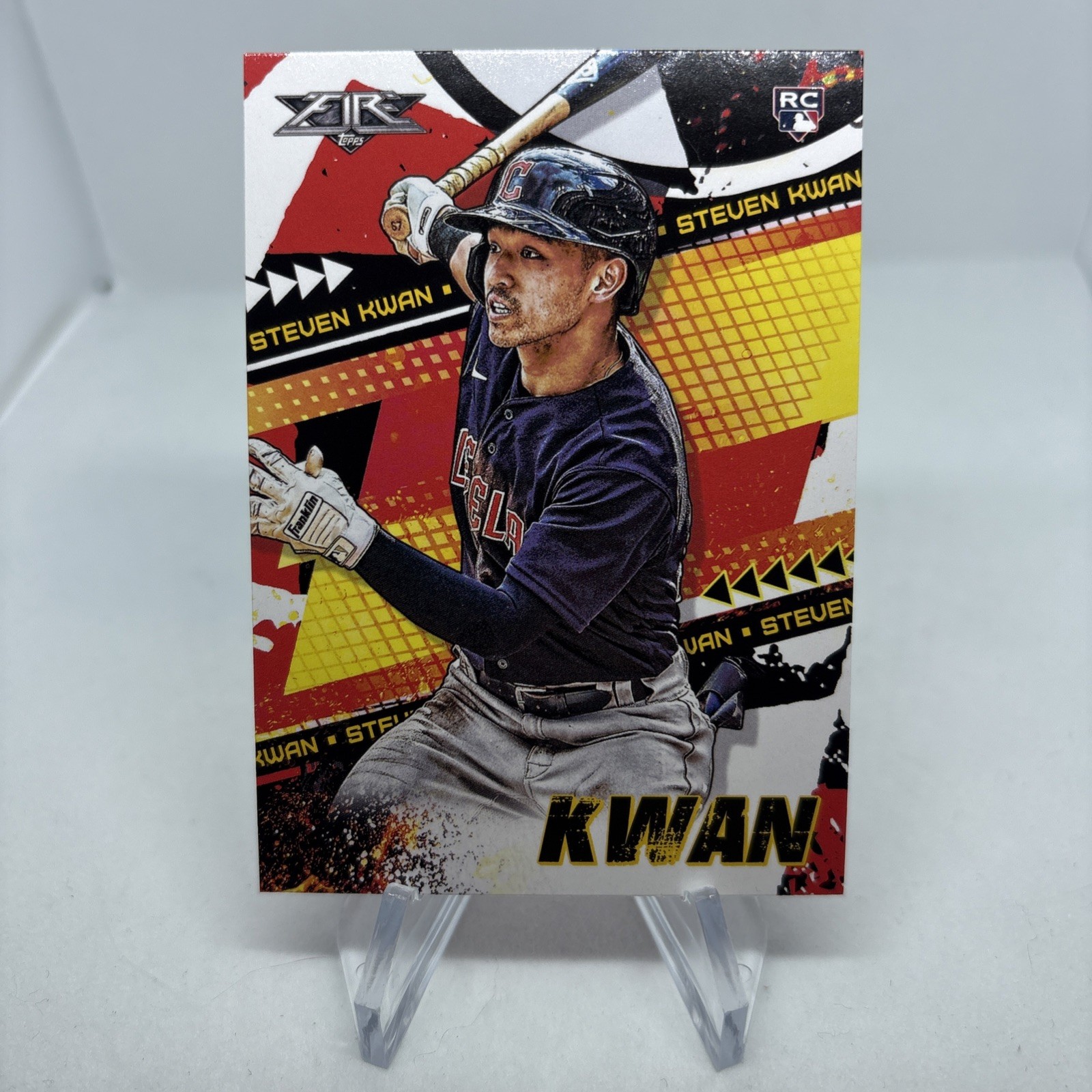 Steven Kwan 2022 Topps Fire Rookie Card #126