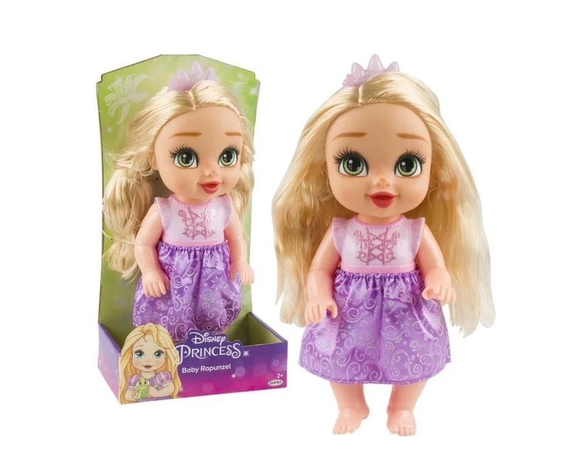 Disney Princess Baby Rapunzel Doll With Crown Jakks 11 inches Brand New in Box