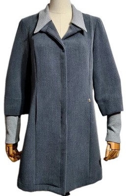 ROBERTA BIAGI Original Stylish Modern Gray Coat Sz S/ M Made in Italy (TG 2)