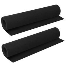 STEFORD 2 Pack EVA Foam Roll, 2mm Thick Black Cosplay Foam Sheet 13.5x49 in with