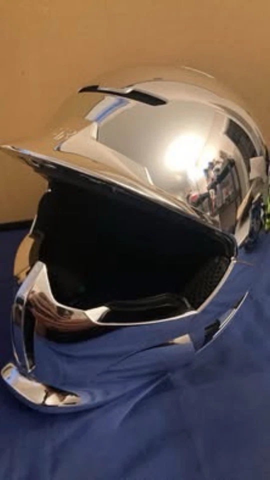 Casco cromado Ruroc Rg1-dx Foto 2 de 4