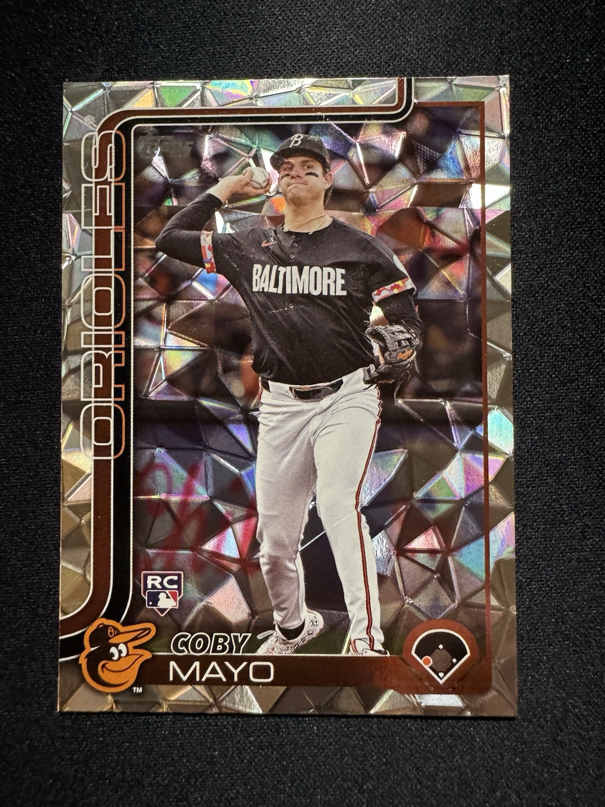 Coby Mayo RC Diamante Foil 2025 Topps #20 Baltimore Orioles