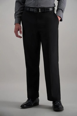 Haggar Cool Pro 18 Mens Classic Fit Pants Black 4 way Stretch No Iron 42X29