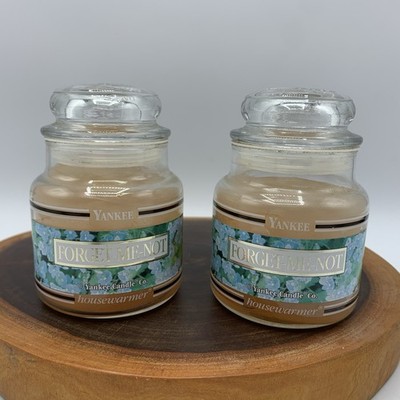 Yankee Candle Co Forget Me Not Scented 3.7 Oz Housewarmer Mini Jar Candles 2 New