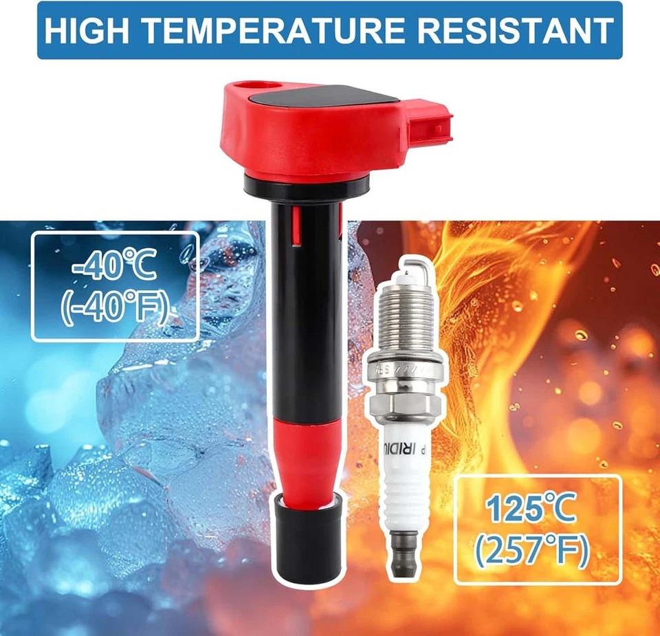 Paquete de 6 bobinas de encendido y bujías para Honda Accord 2000-2007 3,0 L 3,5 L V6 UF242 Foto 3 de 4