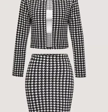 Chic  Houndstooth Two-Piece Set NWT