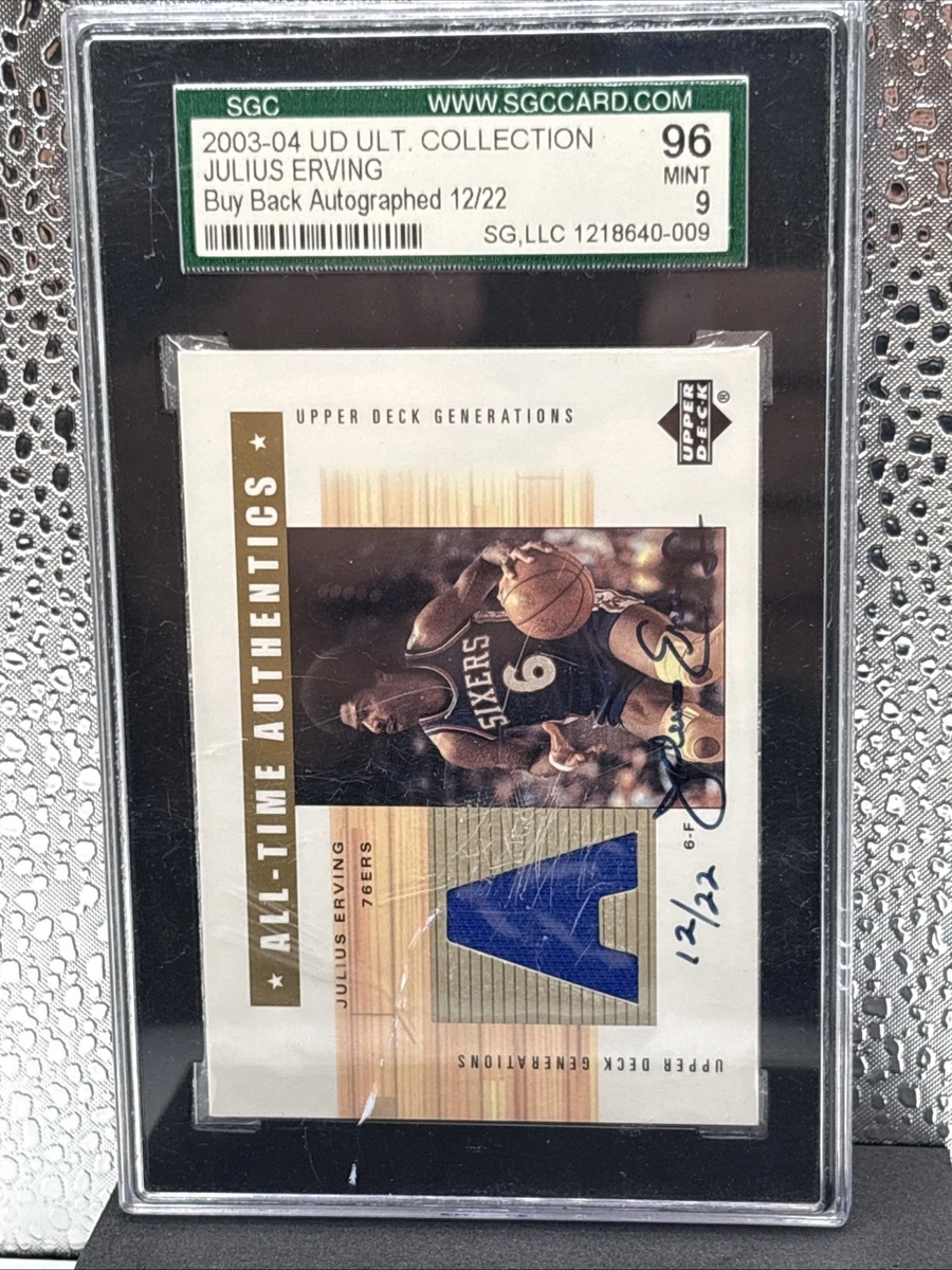 Upper Deck Julius Erving Basketball Autographed Sports Trading