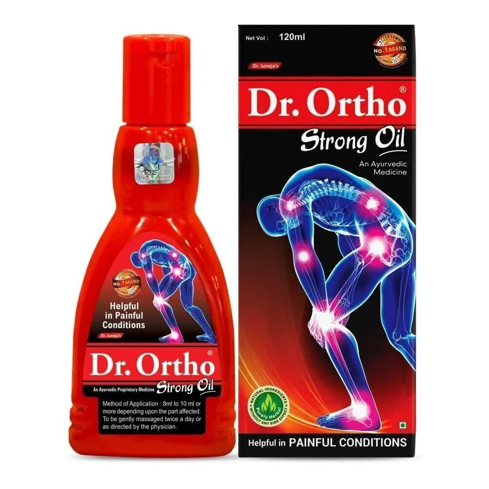 DR ORTHO Dr.Ortho Ayurvedic Strong Oil 120ml - for Joints Pain, Knee Pain, Neck Pain