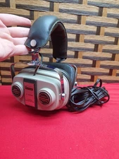 Vintage Lafayette F-4400 4-Channel Stereo Headphones Tested Broken Ch2 Read