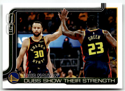 Topps NBA Flagship 2025 No. 291 Stephen Curry Draymond Green Dubs Show Strength