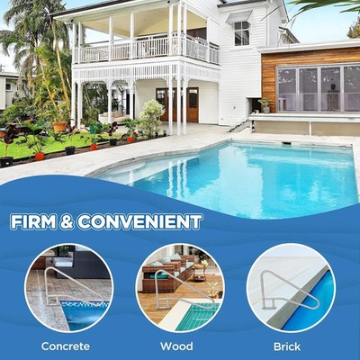Stainless Steel Pool Handrail 54x36Inch Swimming Pool Rail Step Stair Hand Rails