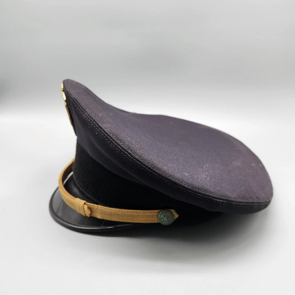 Vintage Marion Institute Hat Cap Fitted Mens Military Uniform Dress 60s 70s - Image 2 of 4