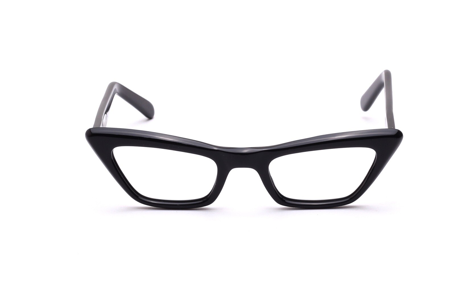 Brille Fassung Винтажный кошачий глаз Schwarz Damen Selecta Acetat 50er Диаметр 42-22 мм