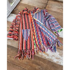 Rainbow Knitted Fringe Coat Size L-xl