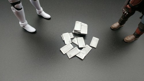 "Metal" "Steel" Beskar Ingots For Mando Star Wars Action Figures 6" Black Series - Picture 11 of 12
