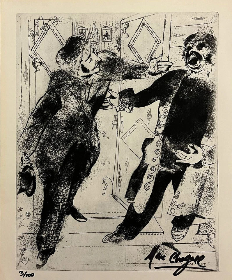 Impresión original firmada por Marc Chagall, certificado de autenticidad y tasación por $3,500 USD* Foto 2 de 4