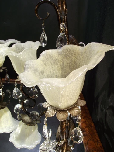 PAIR Maxim Lighting Elegante 2-Light Wall Sconces with Art Glass Shades - Picture 7 of 7