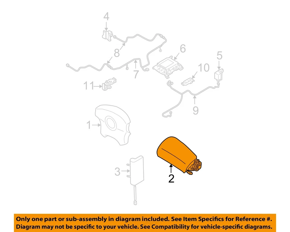Used Instrument Panel Air Bag fits: 2000 Subaru Legacy passenger dash Grade A Foto 3 de 4