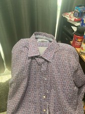 SALE JOSEPH ABBOUD XL 16 1/2X35, PURPLE LONG SLEEVED DESIGN PRE OWNED drycleaned