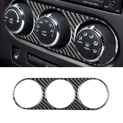 For Dodge Challenger 2008-2014 Carbon Fiber Interior Climate Console Cover Trim