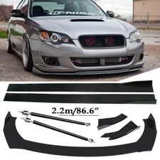 Front Bumper Lip Spoiler Splitter Glossy Black Extension For Subaru Legacy Se