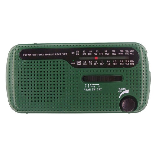 Portable USB Charger FM/AM/SW Solar Hand Crank Radio Emergency Alarm with Light - Picture 2 of 11