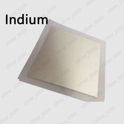 1pcs 99.99% High Purity Indium In Sheet Metal