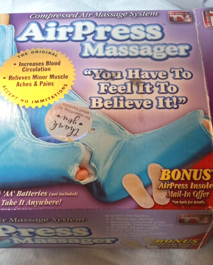 Compression System Legs As Seen On TV Air Press Massager Foot Swelling  Relief