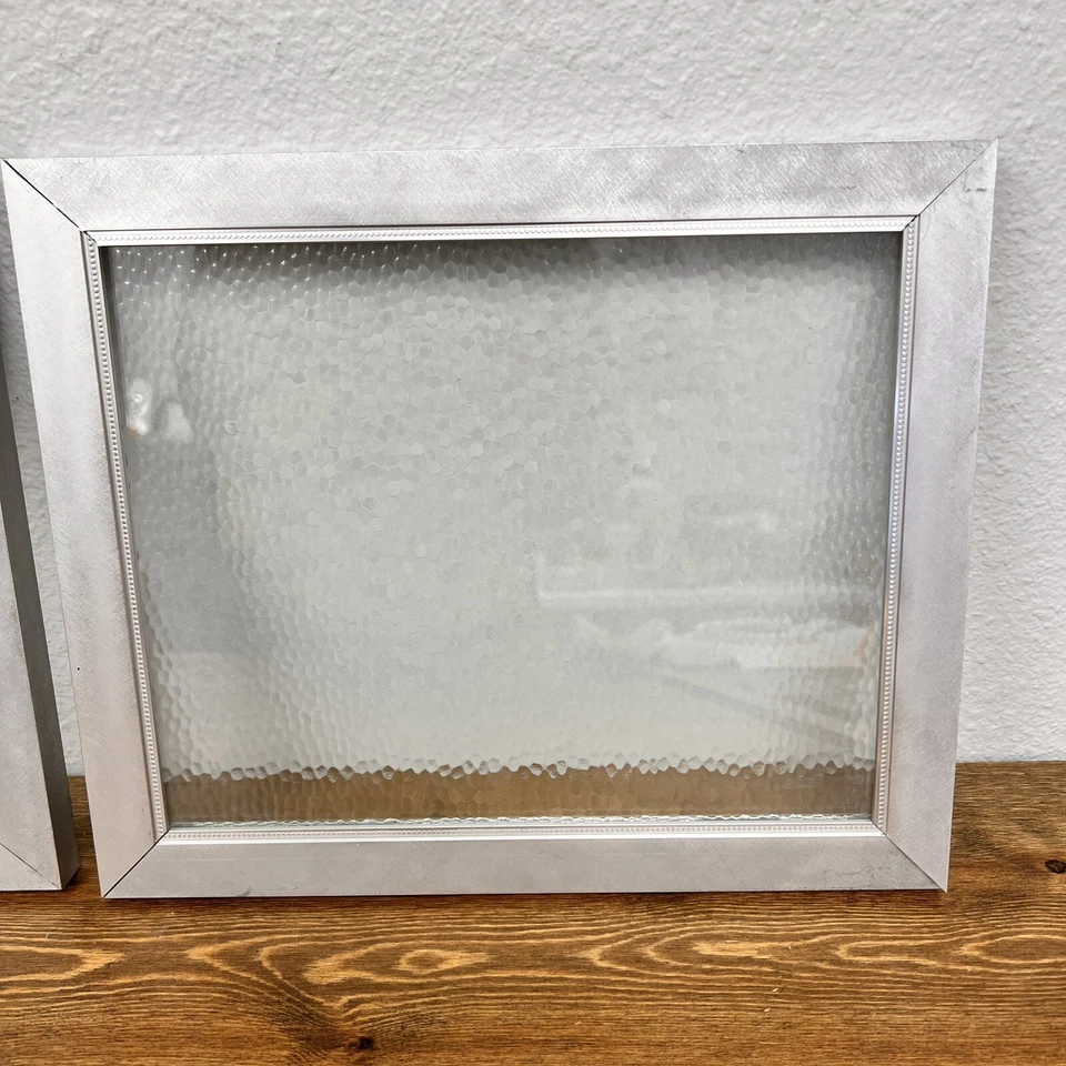 "Juego de 2 marcos de fotos de metal Nielsen plateados de 10"" x 12"" vintage hechos en EE. UU." Foto 2 de 4