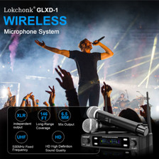 NEW GLXD1 Vocal Dual Channel Wireless Microphone System UHF Handheld Cordless