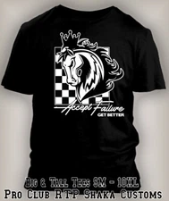Mens Big Tall Sport Tee Shirt Accept Failure Graphic Sneaker Pro Club Shaka RTP