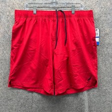 Nautica Shorts Men Extra Large Adult Red Swimwear Trunks Lined Embroidered New