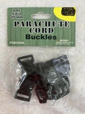 NEW parachute cord buckles black
