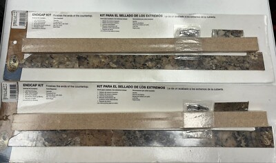 Lot of 2 Hampton Bay Laminate Endcap Kit Countertop - Winter Carnival