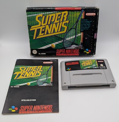 Super Tennis - OVP - Modul - Anleitung - Super Nintendo SNES