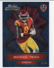 MICHAEL TRIGG 2022 WILD CARD ALUMINATION COLLEGE FOOTBALL ROOKIE /99