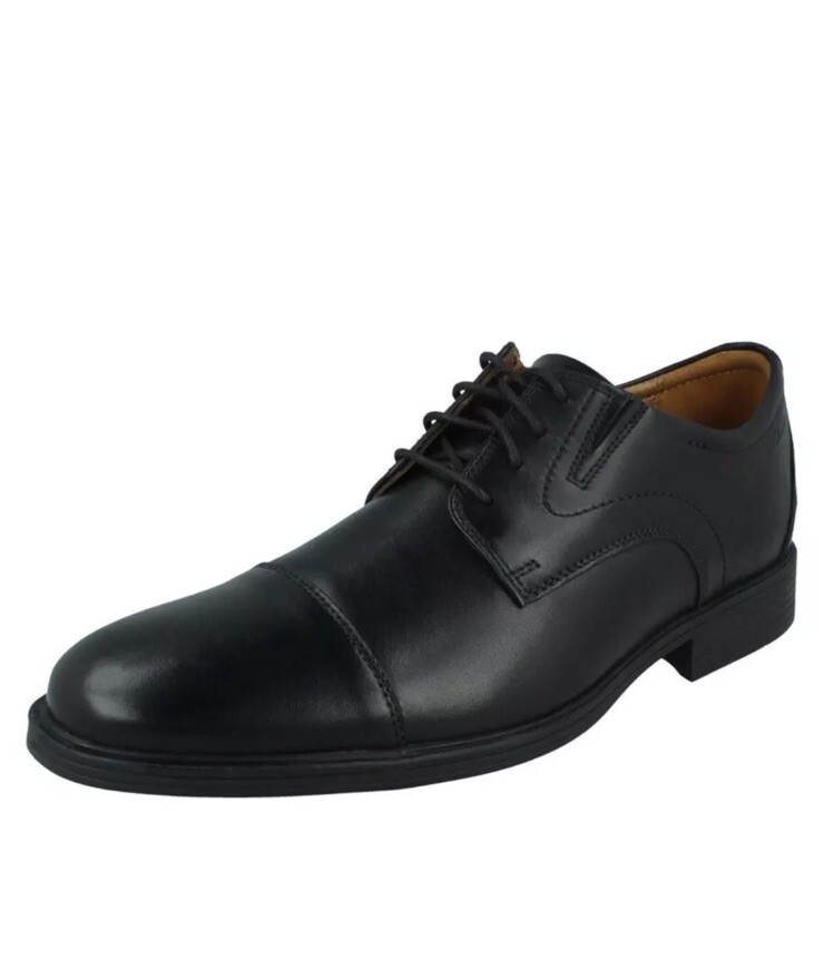 Clarks Whiddon Cap Leather Oxford Dress Shoes In Dark Tan