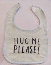 NWOT BABY BOY'S GREEN "HUG ME PLEASE" BIB