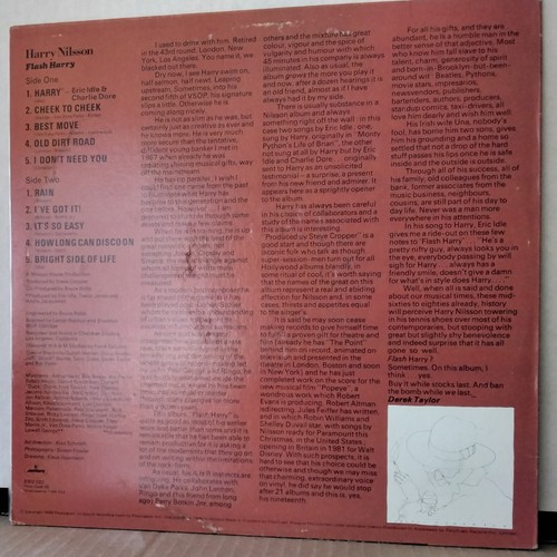HARRY NILSSON - FLASH HARRY 1980 MERCURY 6302 022 AUS 1ST EDITION LP - Picture 3 of 4