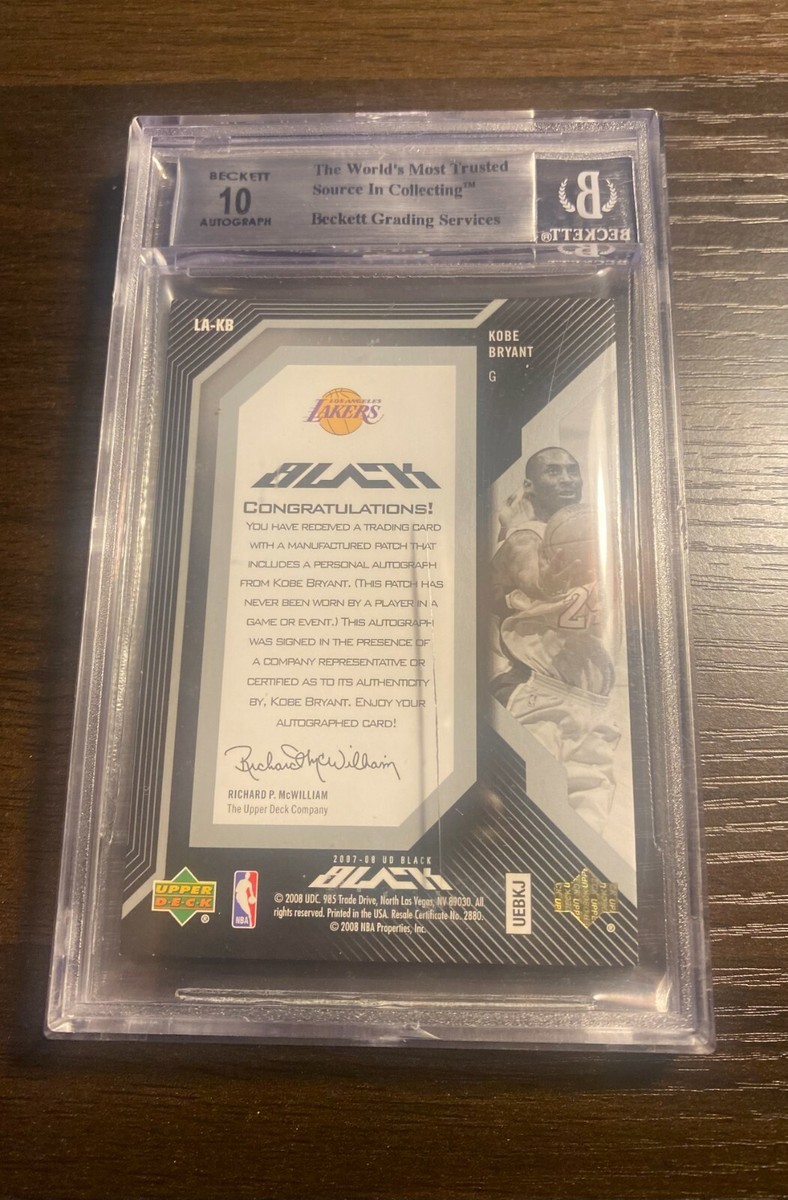 2007-08 Kobe Bryant Upper Deck UD Black Letter Autographs