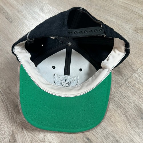 Vintage American Needle Oakland Raiders Hat Snapback NFL Black 100% Wool Cap - Picture 3 of 10