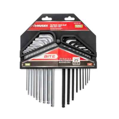#ad Husky BITE SAE Metric Non Slip Hex Key Set 18 Piece $16.99